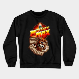 Mighty Max Grapples With Battle Cat Crewneck Sweatshirt